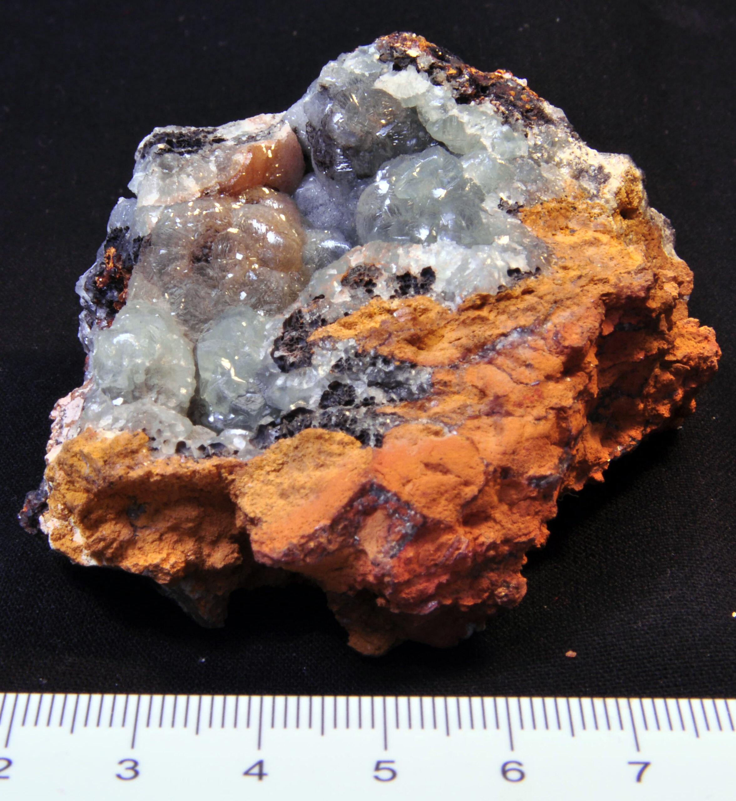 Blue-green smithsonite, like the Kelly Mine material
