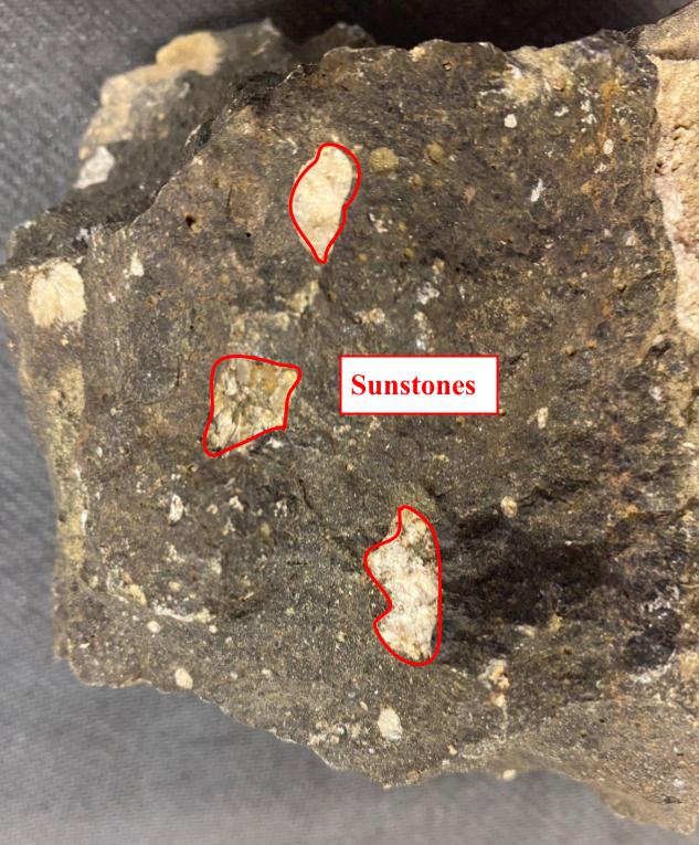 Oregon gem sunstone with copper schiller