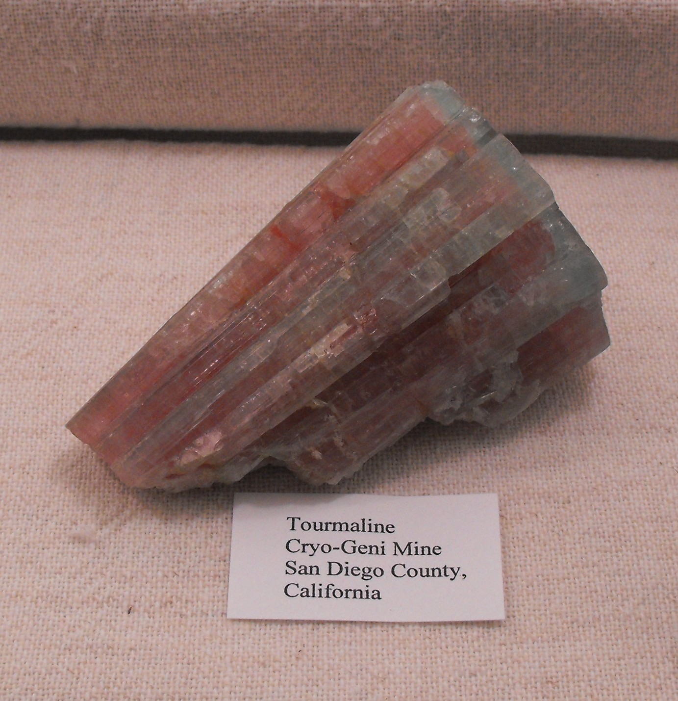 Tourmaline crystal, Maine's state gem