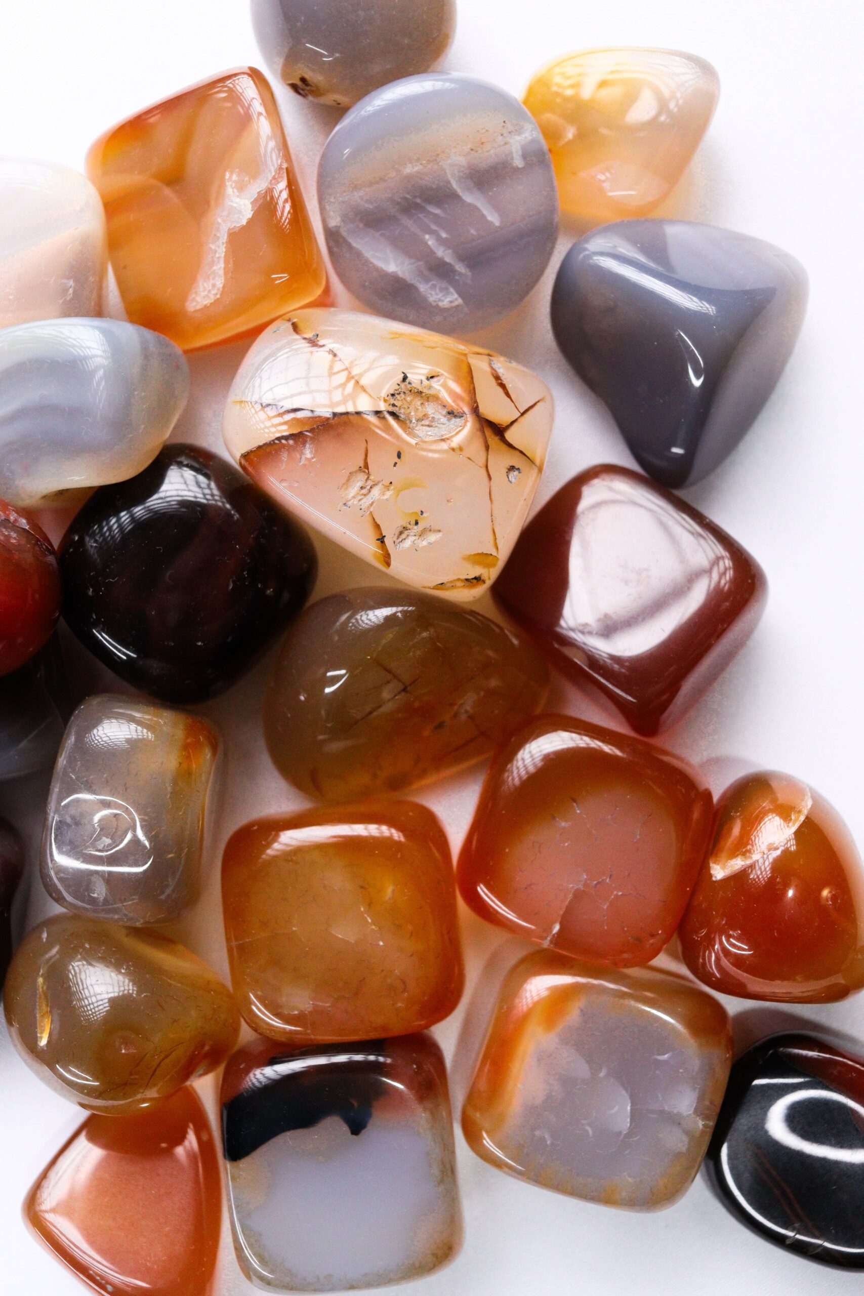 Banded agates like those found along Lake Superior