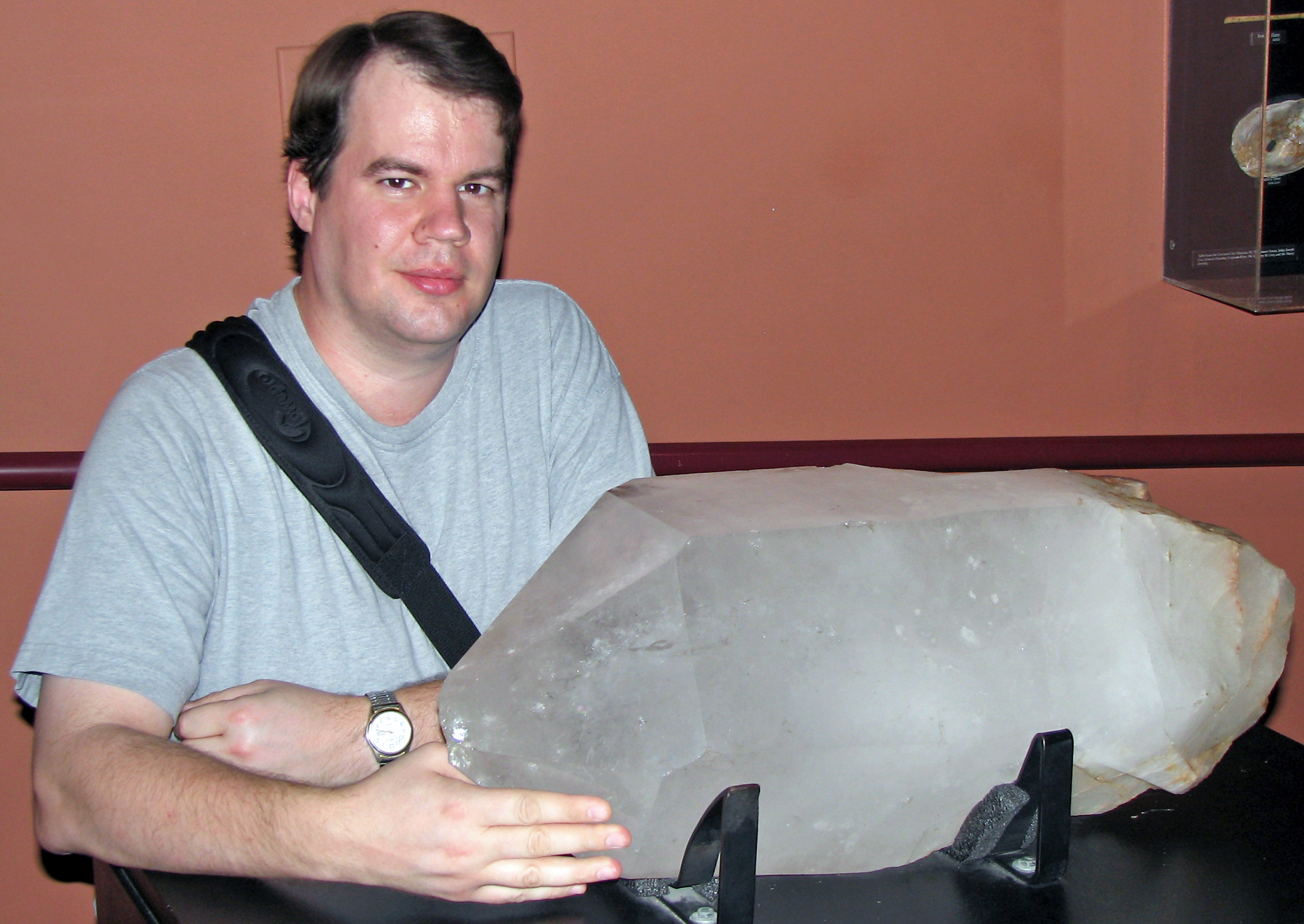 Large clear quartz crystal, the hardness-7 reference on the Mohs scale